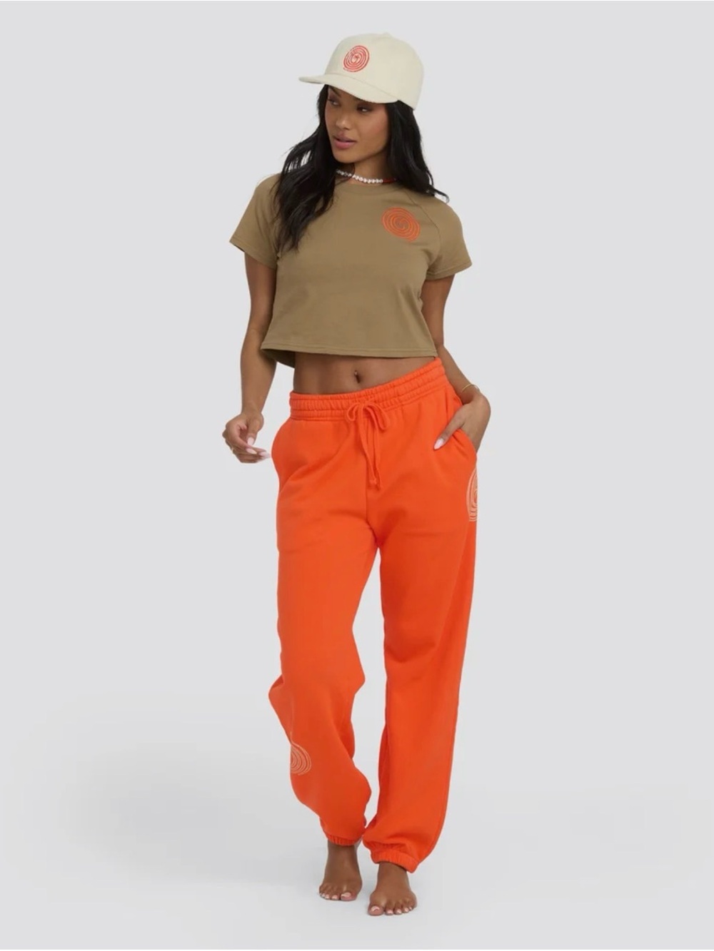 Billabong Schuyler Bright Orange Drawstring Joggers